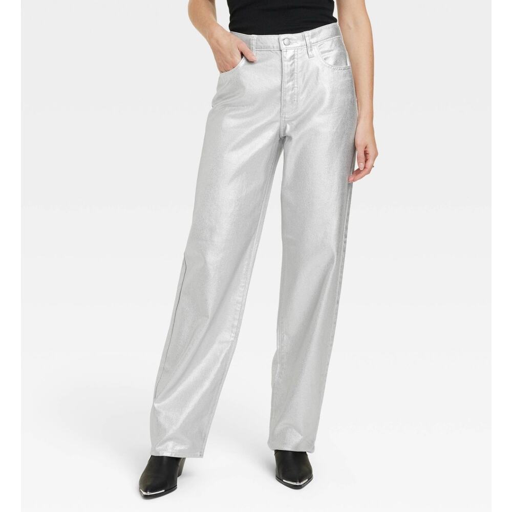 Silver Metallic Jeans PLUS SIZE new without tags unisex